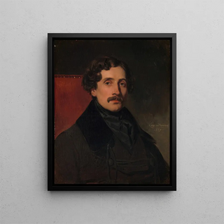 Louis-Félix Amiel 1802-1864 - Eugène Devéria — framed artwork on a wall