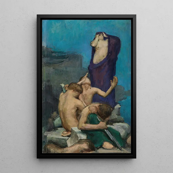 Study for Contemplation - Eugène Emmanuel Lemercier — framed artwork on a wall
