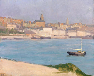 The Port of Boulogne - Eugène Emmanuel Lemercier — artwork view