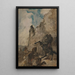 Lion Hunt - Eugène Fromentin — framed artwork on a wall