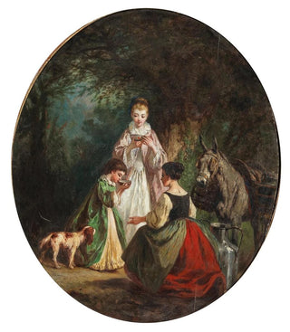 Refreshment in the forest - Eugène Gab — artwork view