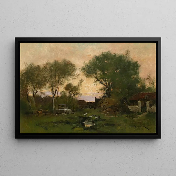 Evening Atmosphere - Eugène Galien-Laloue — framed artwork on a wall