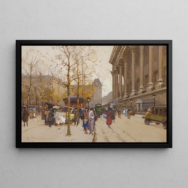 La Madeleine - Eugène Galien-Laloue — framed artwork on a wall