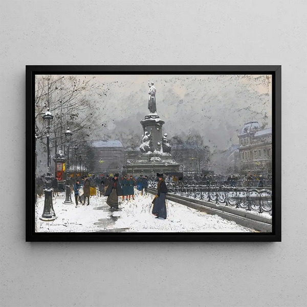 La Place de la République - Eugène Galien-Laloue — framed artwork on a wall