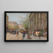 the Flower Market, Place de la Madeleine - Eugène Galien-Laloue — framed artwork on a wall