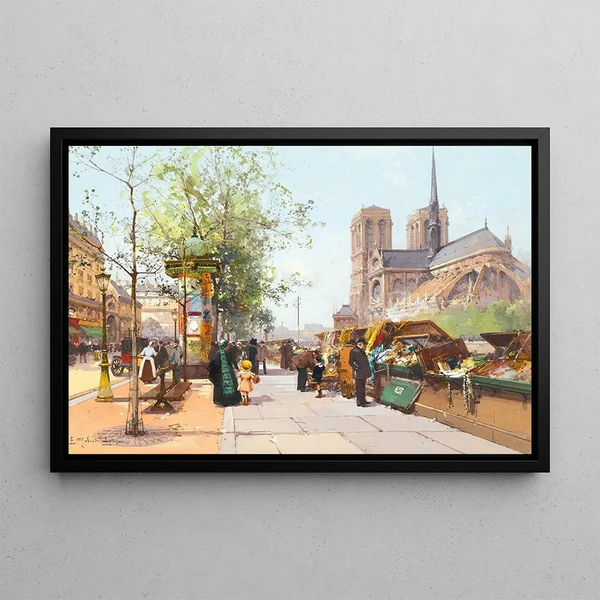 Notre-Dame de Paris - Eugène Galien-Laloue — framed artwork on a wall