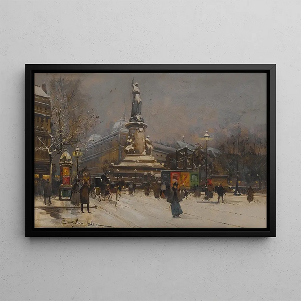 Place de la République (Conflit de Cas) - Eugène Galien-Laloue — framed artwork on a wall