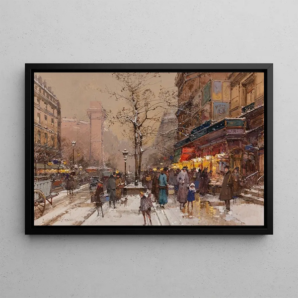 Porte Saint-Denis - Eugène Galien-Laloue — framed artwork on a wall