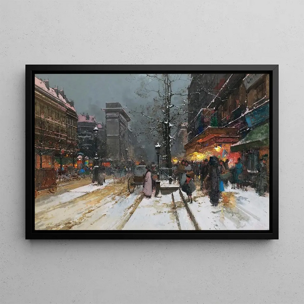Porte Saint-Denis Paris - Eugène Galien-Laloue — framed artwork on a wall