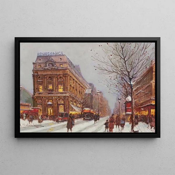 Théâtre de la Renaissance - Eugène Galien-Laloue — framed artwork on a wall