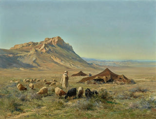 A Bedouin encampment - Eugène Girardet — artwork view