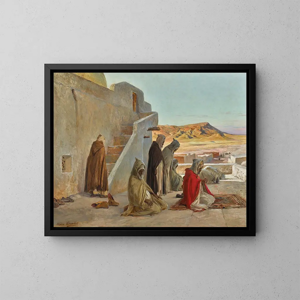 Evening Prayers - Eugène Girardet — framed artwork on a wall