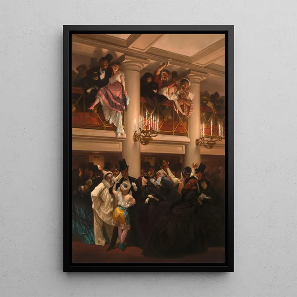 The Opera Ball - Eugène Giraud — framed artwork on a wall