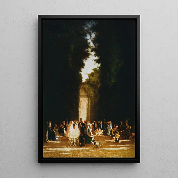 La salle des Feuillants aux Tuileries sous le Second Empire - Eugène Grandsire — framed artwork on a wall
