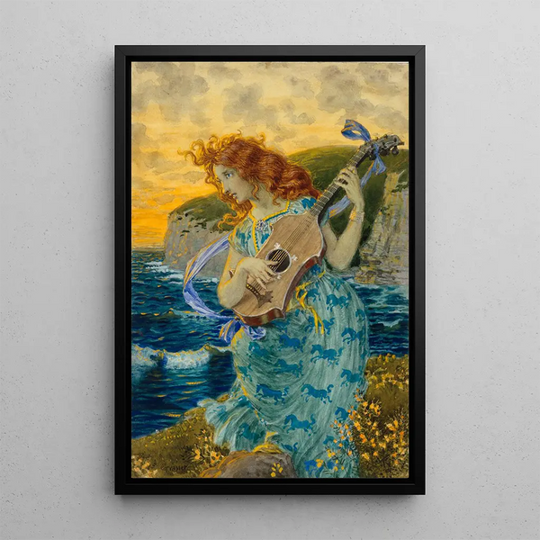 The Bard's Daughter - Eugène Grasset — framed artwork on a wall