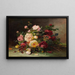 Bouquet de roses - Eugène Henri Cauchois — framed artwork on a wall