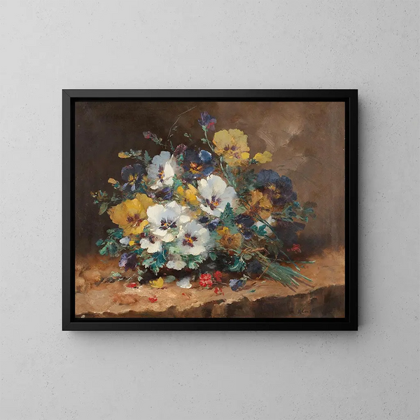 Pensées - Eugène Henri Cauchois — framed artwork on a wall