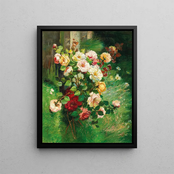 Roses - Eugène Henri Cauchois — framed artwork on a wall