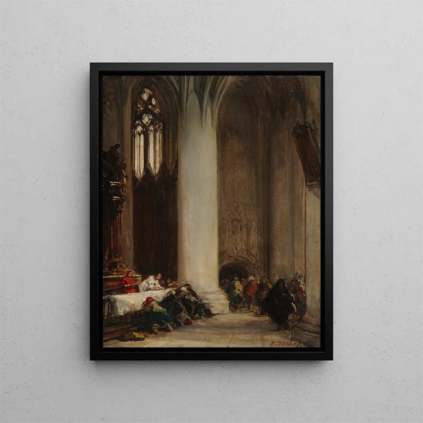 La Communion - Eugène Isabey — framed artwork on a wall