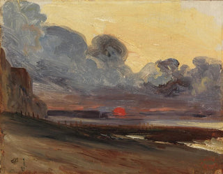 Sunset on the Normandy coast - Eugène Isabey — artwork view