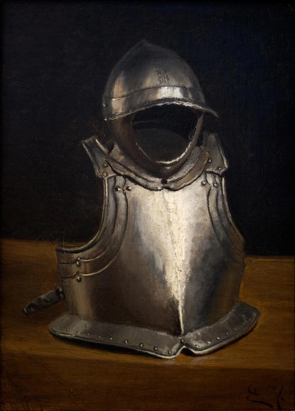 Armor and Helmet - Eugène Jansson — framed artwork on a wall