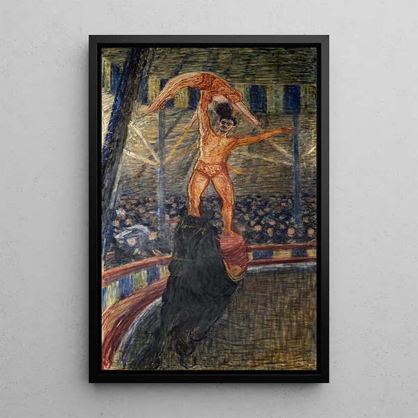 Circus Scene Painting - Eugène Jansson — framed artwork on a wall