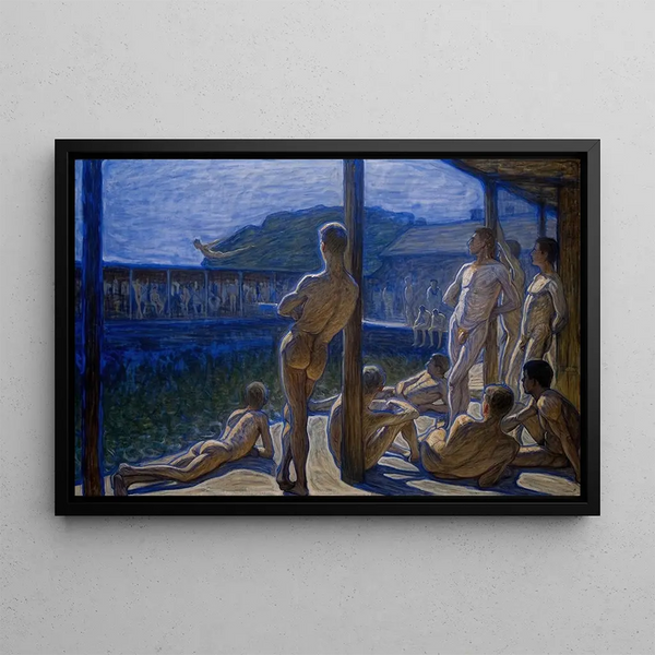 Bains de mer - Eugène Jansson — framed artwork on a wall