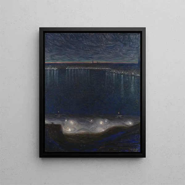 Riddarfjärden Stockholm - Eugène Jansson — framed artwork on a wall