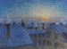 Sunrise over the rooftops, Stockholm motif - Eugène Jansson — artwork view
