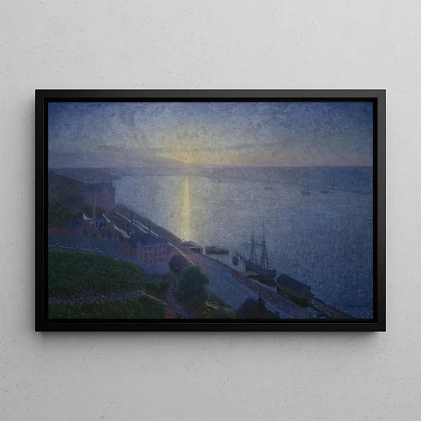 Sunset Painting - Eugène Jansson — framed artwork on a wall