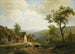 Landscape painting with cattle heading to the fields - Eugène Joseph Verboeckhoven — artwork view