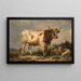 Bull - Eugène Joseph Verboeckhoven — framed artwork on a wall