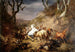 Loups affamés attaquant un groupe de cavaliers - Eugène Joseph Verboeckhoven — artwork view