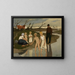 Children bathing painting - Eugène Laermans — framed artwork on a wall