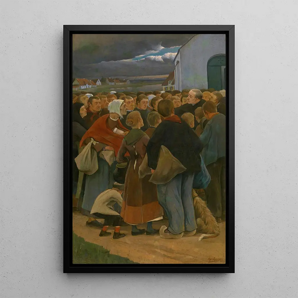 Farewell - Eugène Laermans — framed artwork on a wall