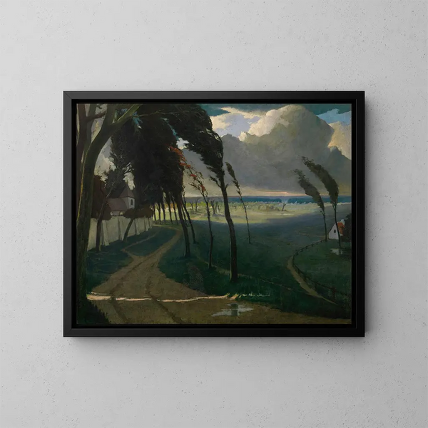 Storm - Eugène Laermans — framed artwork on a wall