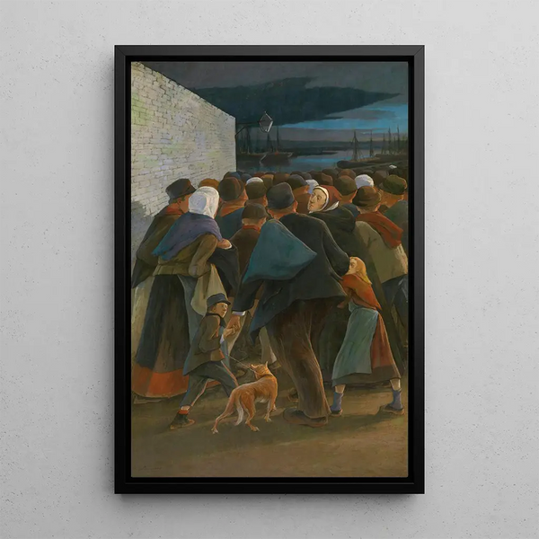 Towards the port - Eugène Laermans — framed artwork on a wall