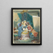a couple embracing in an artist's studio - Eugène Lami — framed artwork on a wall