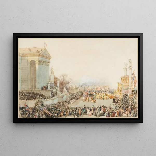 La Translation des cendres de Napoléon - Eugène Lami — framed artwork on a wall