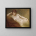 A young girl in contemplation - Eugène Loup — framed artwork on a wall