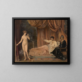 Fortune and Misery - Eugène Smits — framed artwork on a wall