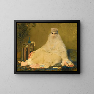 A Lady of Smyrna - Eugène Verdyen — framed artwork on a wall