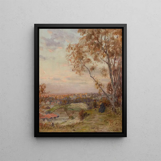 Landscape Painting of the Heights of Villemomble towards Rosny-sous-Bois - Eugène d'Argencé — framed artwork on a wall