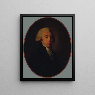 Portrait of a Man from the Revolutionary Era - Eustache François Duval — framed artwork on a wall