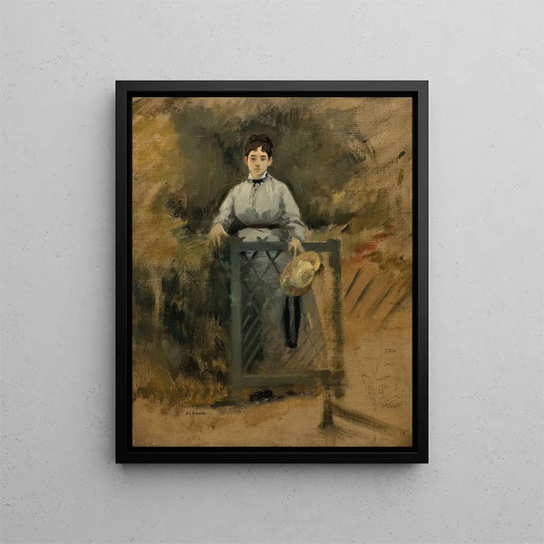 La Servante ou la Barrière - Eva Gonzalès — framed artwork on a wall