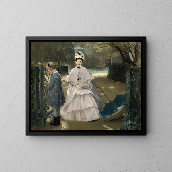 Nourrice et enfant - Eva Gonzalès — framed artwork on a wall