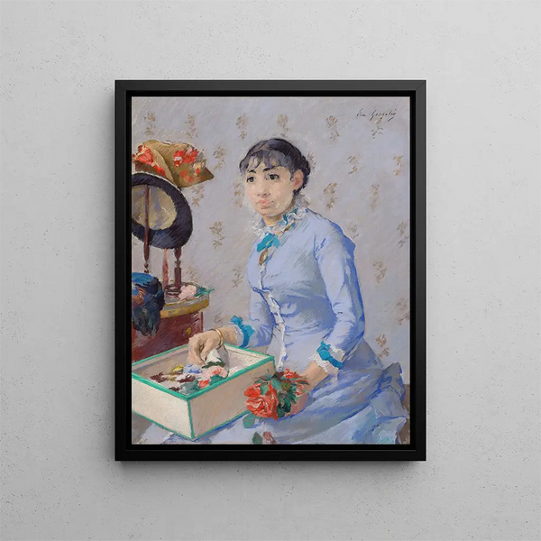 The Milliner - Eva Gonzalès — framed artwork on a wall