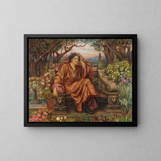 A Soul in Hell - Evelyn De Morgan — framed artwork on a wall