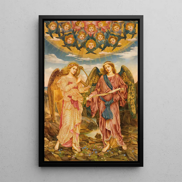 Glory to God in the highest - Evelyn De Morgan — framed artwork on a wall
