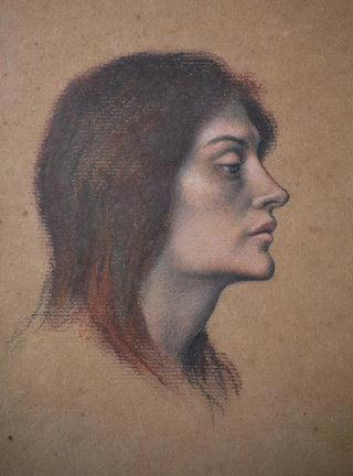 Study of a Female Head for The Love Potion - Evelyn De Morgan — artwork view